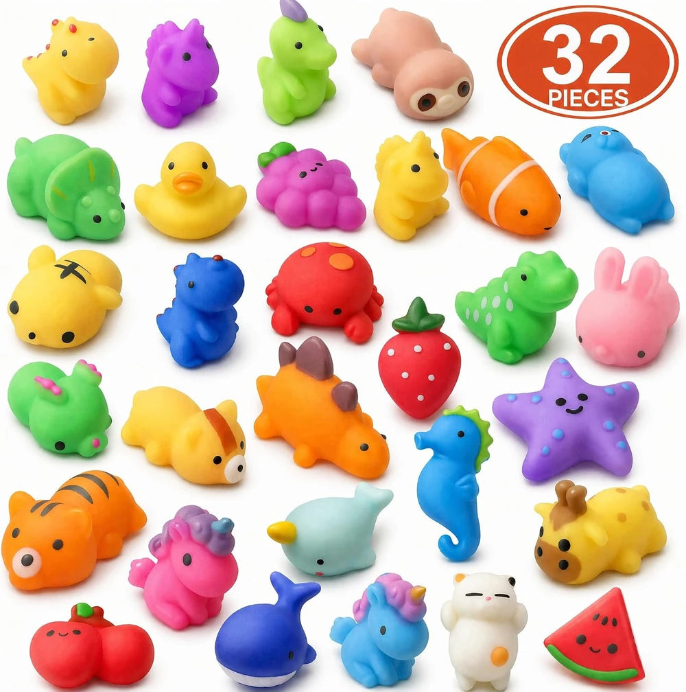 Squishies, 32 Pack Mochi Squishy Toys